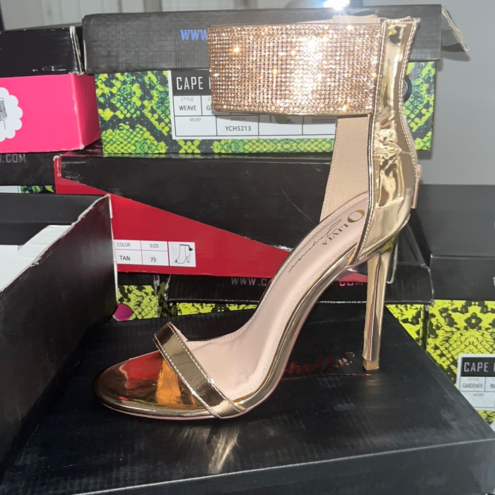 Rose gold heels